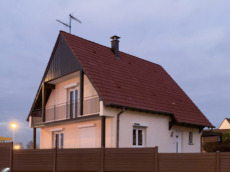 peinture et isolation extérieur d'une villa en Alsace